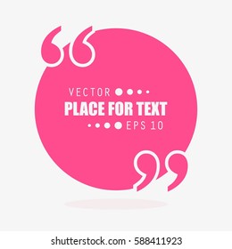 Abstract concept vector empty speech square quote text bubble. For web and mobile app isolated on background, illustration template design, creative presentation, business infographic social media.