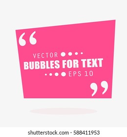 Abstract concept vector empty speech square quote text bubble. For web and mobile app isolated on background, illustration template design, creative presentation, business infographic social media.