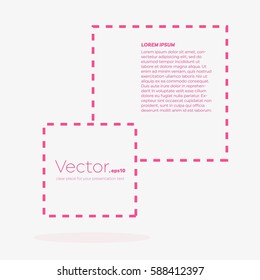 Abstract concept vector empty speech square quote text bubble. For web and mobile app isolated on background, illustration template design, creative presentation, business infographic social media.