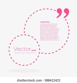 Abstract concept vector empty speech square quote text bubble. For web and mobile app isolated on background, illustration template design, creative presentation, business infographic social media.