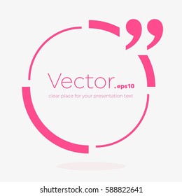 Abstract concept vector empty speech square quote text bubble. For web and mobile app isolated on background, illustration template design, creative presentation, business infographic social media.