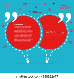 Abstract concept vector empty speech square quote text bubble. For web and mobile app isolated on background, illustration template design, creative presentation, business infographic social media.