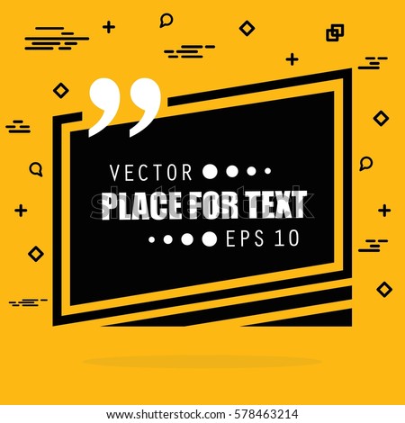 Abstract concept vector empty speech square quote text bubble. For web and mobile app isolated on background, illustration template design, creative presentation, business infographic social media.