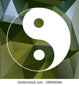 Abstract concept vector icon of Yin Yang