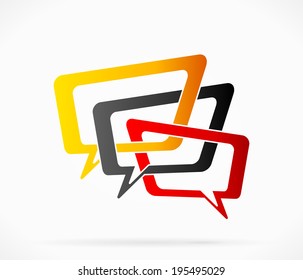 Abstract concept vector illustration with internet conversation 