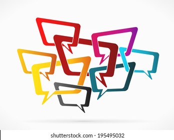 Abstract concept vector illustration with speech cloud