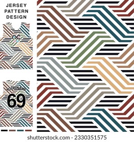 Abstract concept vector jersey pattern template for printing or sublimation sports uniforms football volleyball basketball e-sports cycling and fishing Free Vector.
