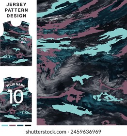 Abstract concept vector jersey pattern template for printing or sublimation sports uniforms football volleyball basketball e-sports cycling and fishing Free Vector.