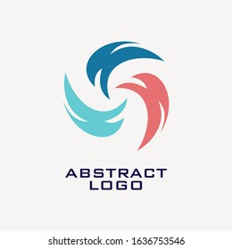 Abstract concept vector logo design template. 