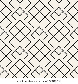 Abstract concept vector monochrome geometric pattern. Black and white minimal background. Creative illustration template. Seamless stylish texture. For wallpaper, surface, web design, textile, decor.