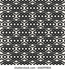 Abstract concept vector monochrome geometric pattern. Black and white minimal background. Creative illustration template. Seamless stylish texture. For wallpaper, surface, web design, textile, decor.
