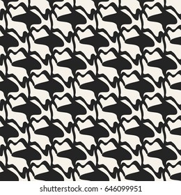 Abstract concept vector monochrome geometric pattern. Black and white minimal background. Creative illustration template. Seamless stylish texture. For wallpaper, surface, web design, textile, decor.