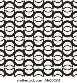 Abstract concept vector monochrome geometric pattern. Black and white minimal background. Creative illustration template. Seamless stylish texture. For wallpaper, surface, web design, textile, decor.