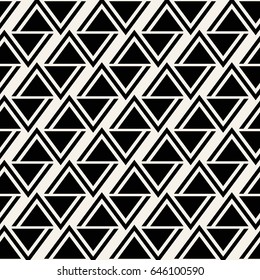 Abstract concept vector monochrome geometric pattern. Black and white minimal background. Creative illustration template. Seamless stylish texture. For wallpaper, surface, web design, textile, decor.