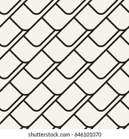 Abstract concept vector monochrome geometric pattern. Black and white minimal background. Creative illustration template. Seamless stylish texture. For wallpaper, surface, web design, textile, decor.