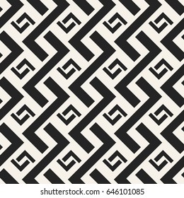 Abstract concept vector monochrome geometric pattern. Black and white minimal background. Creative illustration template. Seamless stylish texture. For wallpaper, surface, web design, textile, decor.