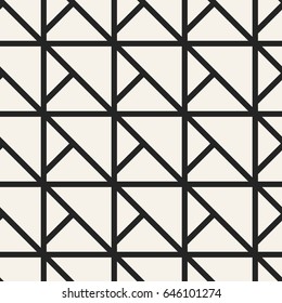 Abstract concept vector monochrome geometric pattern. Black and white minimal background. Creative illustration template. Seamless stylish texture. For wallpaper, surface, web design, textile, decor.