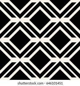 Abstract concept vector monochrome geometric pattern. Black and white minimal background. Creative illustration template. Seamless stylish texture. For wallpaper, surface, web design, textile, decor.