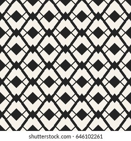 Abstract concept vector monochrome geometric pattern. Black and white minimal background. Creative illustration template. Seamless stylish texture. For wallpaper, surface, web design, textile, decor.