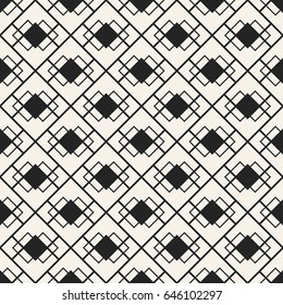 Abstract concept vector monochrome geometric pattern. Black and white minimal background. Creative illustration template. Seamless stylish texture. For wallpaper, surface, web design, textile, decor.