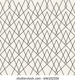 Abstract concept vector monochrome geometric pattern. Black and white minimal background. Creative illustration template. Seamless stylish texture. For wallpaper, surface, web design, textile, decor.