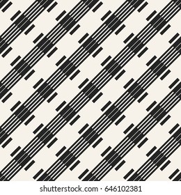 Abstract concept vector monochrome geometric pattern. Black and white minimal background. Creative illustration template. Seamless stylish texture. For wallpaper, surface, web design, textile, decor.