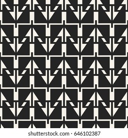 Abstract concept vector monochrome geometric pattern. Black and white minimal background. Creative illustration template. Seamless stylish texture. For wallpaper, surface, web design, textile, decor.