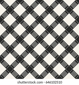 Abstract concept vector monochrome geometric pattern. Black and white minimal background. Creative illustration template. Seamless stylish texture. For wallpaper, surface, web design, textile, decor.