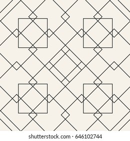 Abstract concept vector monochrome geometric pattern. Black and white minimal background. Creative illustration template. Seamless stylish texture. For wallpaper, surface, web design, textile, decor.