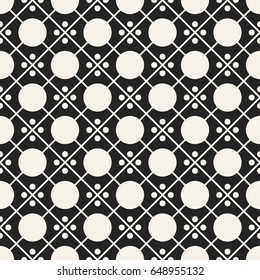 Abstract concept vector monochrome geometric pattern. Black and white minimal background. Creative illustration template. Seamless stylish texture. For wallpaper, surface, web design, textile, decor.