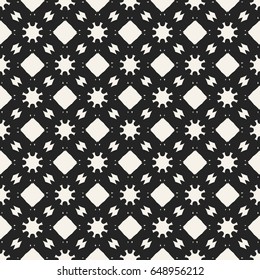 Abstract concept vector monochrome geometric pattern. Black and white minimal background. Creative illustration template. Seamless stylish texture. For wallpaper, surface, web design, textile, decor.
