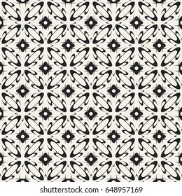 Abstract concept vector monochrome geometric pattern. Black and white minimal background. Creative illustration template. Seamless stylish texture. For wallpaper, surface, web design, textile, decor.