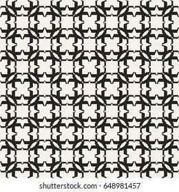 Abstract concept vector monochrome geometric pattern. Black and white minimal background. Creative illustration template. Seamless stylish texture. For wallpaper, surface, web design, textile, decor.