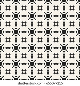 Abstract concept vector monochrome geometric pattern. Black and white minimal background. Creative illustration template. Seamless stylish texture. For wallpaper, surface, web design, textile, decor.