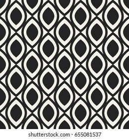 Abstract concept vector monochrome geometric pattern. Black and white minimal background. Creative illustration template. Seamless stylish texture. For wallpaper, surface, web design, textile, decor.