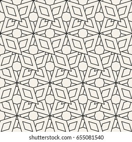 Abstract concept vector monochrome geometric pattern. Black and white minimal background. Creative illustration template. Seamless stylish texture. For wallpaper, surface, web design, textile, decor.