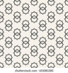 Abstract concept vector monochrome geometric pattern. Black and white minimal background. Creative illustration template. Seamless stylish texture. For wallpaper, surface, web design, textile, decor.
