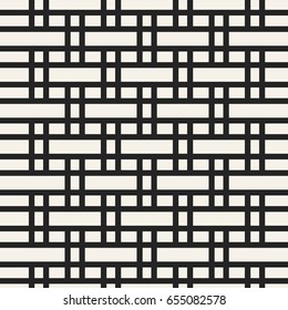Abstract concept vector monochrome geometric pattern. Black and white minimal background. Creative illustration template. Seamless stylish texture. For wallpaper, surface, web design, textile, decor.