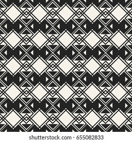 Abstract concept vector monochrome geometric pattern. Black and white minimal background. Creative illustration template. Seamless stylish texture. For wallpaper, surface, web design, textile, decor.