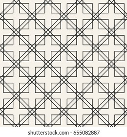 Abstract concept vector monochrome geometric pattern. Black and white minimal background. Creative illustration template. Seamless stylish texture. For wallpaper, surface, web design, textile, decor.