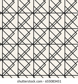 Abstract concept vector monochrome geometric pattern. Black and white minimal background. Creative illustration template. Seamless stylish texture. For wallpaper, surface, web design, textile, decor.