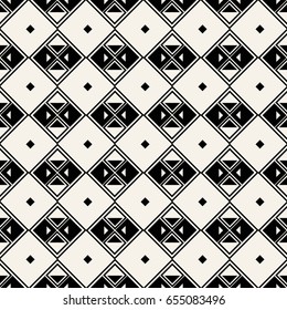 Abstract concept vector monochrome geometric pattern. Black and white minimal background. Creative illustration template. Seamless stylish texture. For wallpaper, surface, web design, textile, decor.