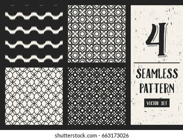 Abstract concept vector monochrome geometric pattern. Black and white minimal background. Creative illustration template. Seamless stylish texture. For wallpaper, surface, web design, textile, decor