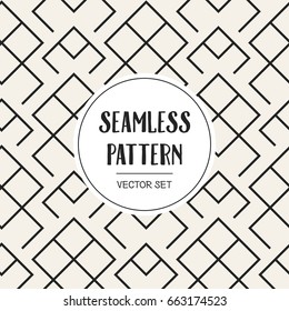 Abstract concept vector monochrome geometric pattern. Black and white minimal background. Creative illustration template. Seamless stylish texture. For wallpaper, surface, web design, textile, decor