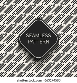 Abstract concept vector monochrome geometric pattern. Black and white minimal background. Creative illustration template. Seamless stylish texture. For wallpaper, surface, web design, textile, decor