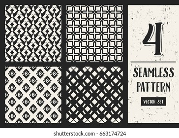 Abstract concept vector monochrome geometric pattern. Black and white minimal background. Creative illustration template. Seamless stylish texture. For wallpaper, surface, web design, textile, decor