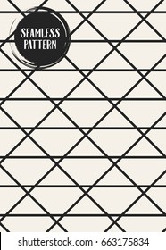 Abstract concept vector monochrome geometric pattern. Black and white minimal background. Creative illustration template. Seamless stylish texture. For wallpaper, surface, web design, textile, decor