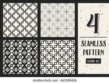 Abstract concept vector monochrome geometric pattern. Black and white minimal background. Creative illustration template. Seamless stylish texture. For wallpaper, surface, web design, textile, decor