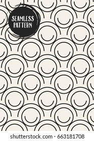 Abstract concept vector monochrome geometric pattern. Black and white minimal background. Creative illustration template. Seamless stylish texture. For wallpaper, surface, web design, textile, decor