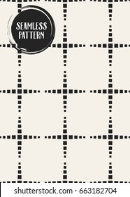 Abstract concept vector monochrome geometric pattern. Black and white minimal background. Creative illustration template. Seamless stylish texture. For wallpaper, surface, web design, textile, decor